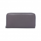 Preview: Large zip-around wallet made from taupe calf leather